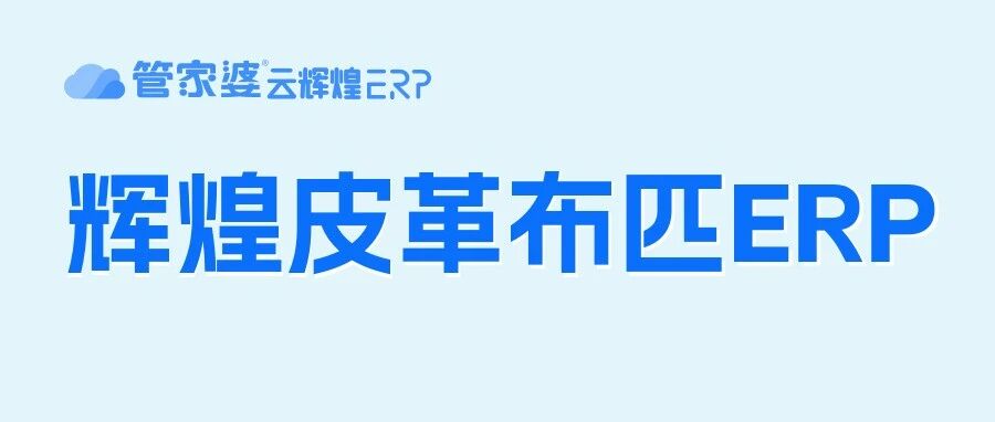 管家婆辉煌皮革布匹ERP